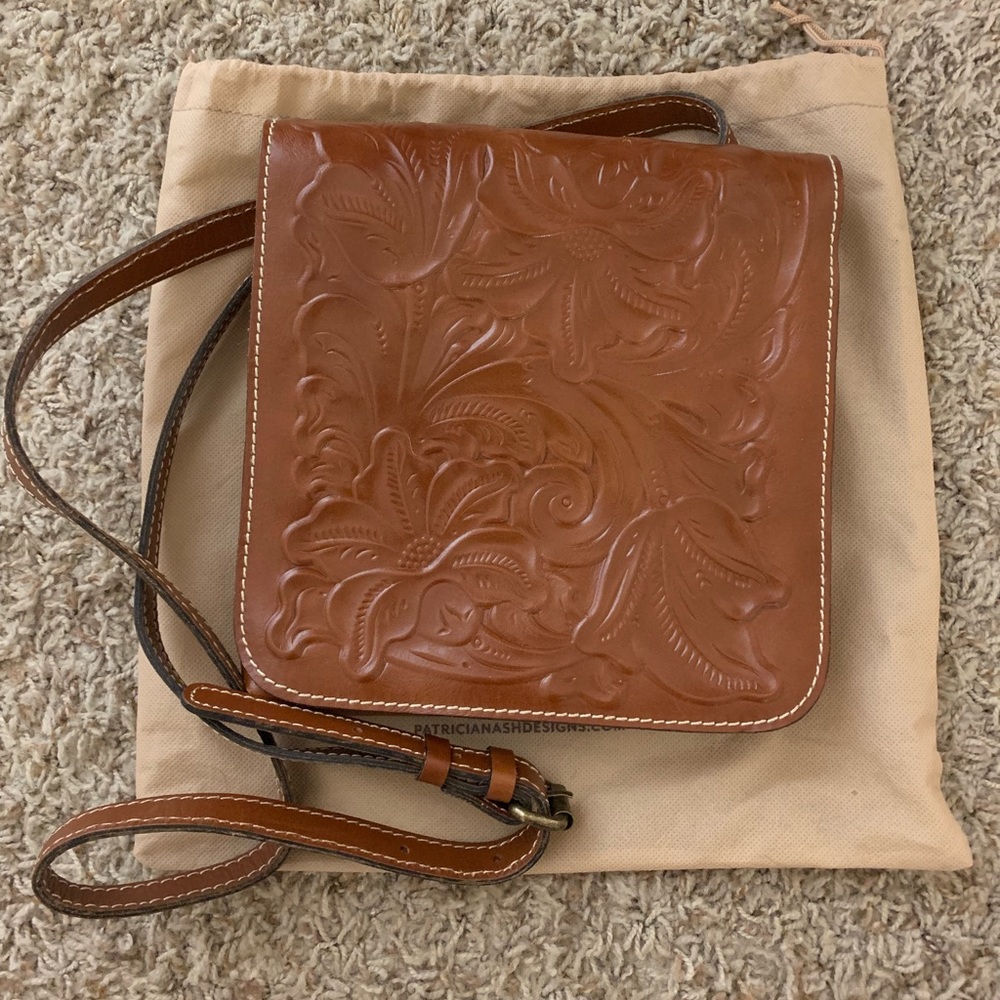 NWOT Patricia Nash brown satchel crossbody